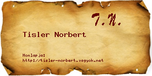 Tisler Norbert névjegykártya