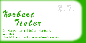 norbert tisler business card